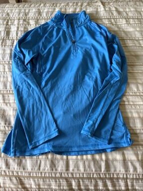Champion Women’s Light Blue Quarter-Zip Long Sleeve Top